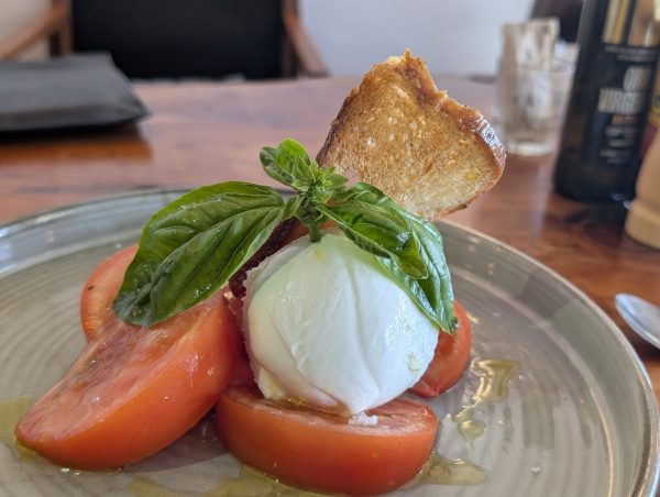Caprese con Bufala - available every day (except Tuesdays) from 12 pm