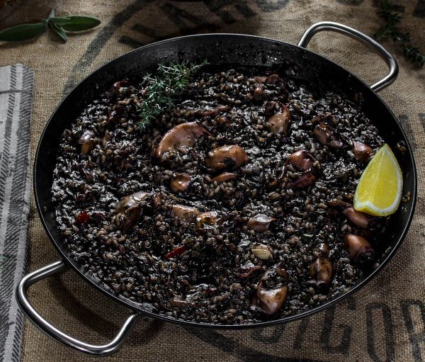 price x2pax-Black Squid Ink Paella - available every day from 12 pm (except Mondays)
