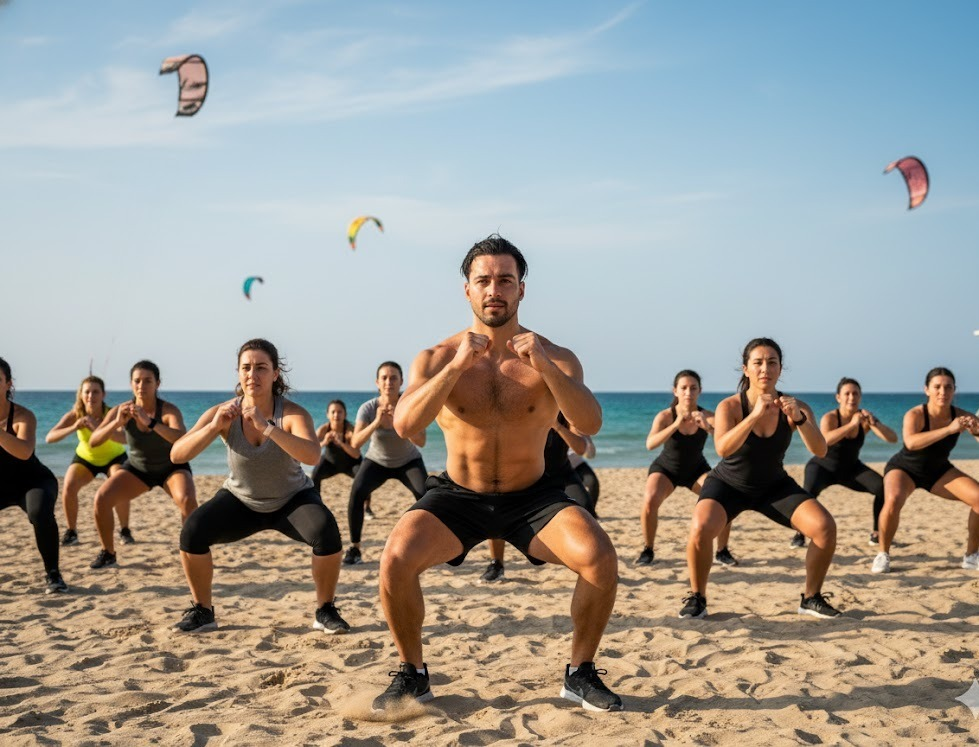 Beach HIIT Session + Post-Workout Paella